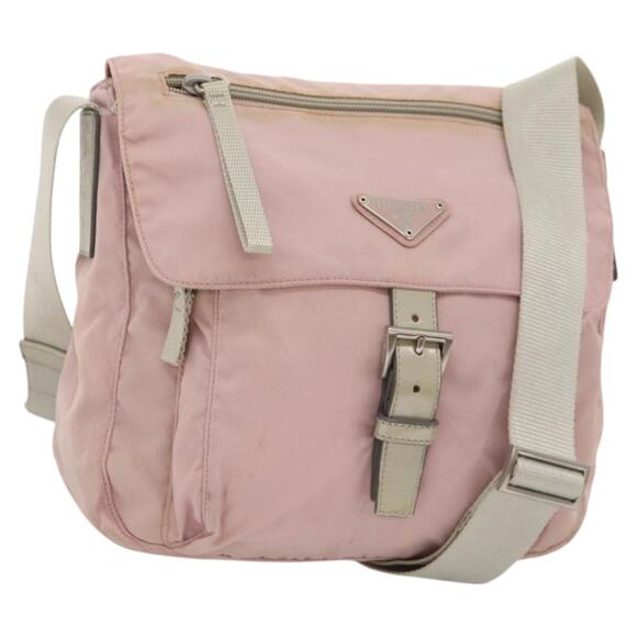 PRADA Shoulder Bag Nylon Pink - Picture 1 of 10
